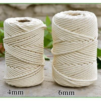 China Decorative Binding Hand 1mm 2mm 3mm 4mm 6mm 8mm Macrame Cord Ropebraided Wholesale Tie Diy Custom Used Crafts Braided Decorative Cotton for sale