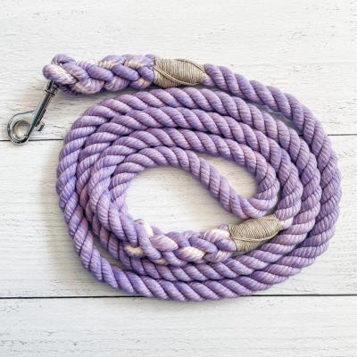 China Lights Powder Pink Cotton Rope Dog Leash Colors Lead Dog Leash Rope Leash Color Braided Rope Cotton for sale