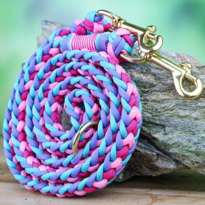 China 2022 New Design Quick Release Pet Supplies Custom Luxury Metal Buckle Dog Leash Rope Lead Dog Leash Pet Supplies for sale