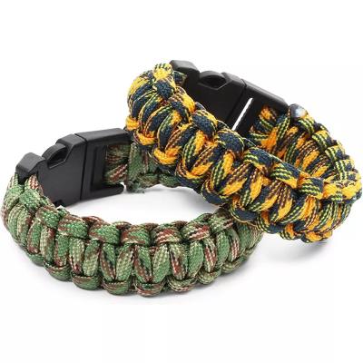 China Custom Logo Eco-Friendly 5 in 1 Braided Paracord Bracelet Design Emergency Paracord Bracelet for sale