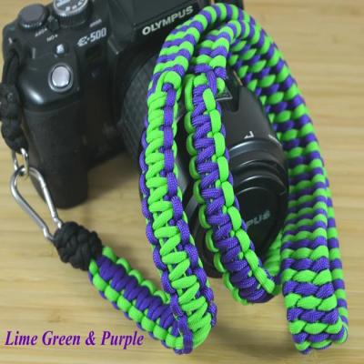 China Fashionable.eco-friendly Durable Adjustable Paracord Seat Belt Camera Strap Shoulder Neck Camera Double Strap Quick Detachable Buckle Rope Strap for sale