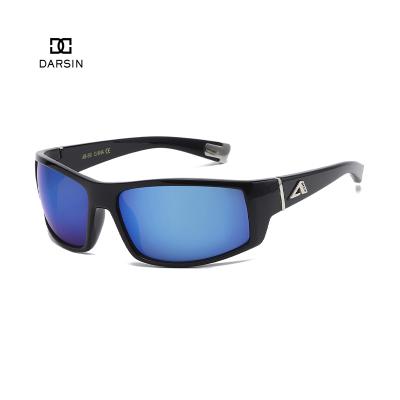 China Factory Wholesale Custom Rectangle Blue Mirror Sunglasses DARSIN Sports Sports Polarized Sunglasses for sale