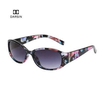 China DARSIN Factory Amazon Classic Environmental Friendly Wrap Women Oval Sunglasses 2022 UV400 for sale