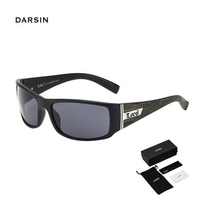 China Fashion Sunglasses DARSIN Factory 91133 Polarized Custom Logo Gangster Men Sport Shades Locs Sunglasses for sale