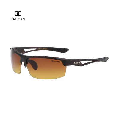 China Fashion DARSIN Sunglasses Night Vision HD Semi-rimless Lenses Driving Polarized Sunglasses Men 2022 UV400 for sale