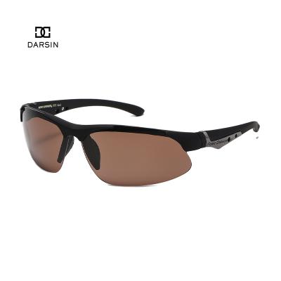 China Fashion Sunglasses DARSIN HD Lenses Semi-rimless Sport Fishing Cycling Driving Polarized Sunglasses Men 2022 UV400 for sale