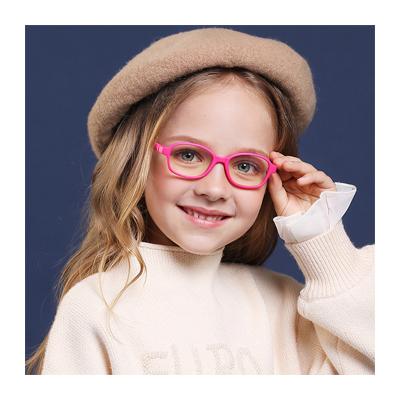 China Anti Bluelight DARSIN Kids Silica Gel Eye Sight Mobile Phone Computer Cell Phone Glasses Oval Kids Anti Blue Light Blocking Glasses for sale