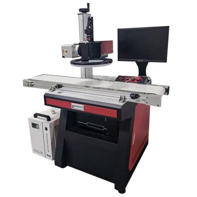 China Automated Loading Plastic PVC Laser Desktop UV Glass Marking Machine Custom Electric Components Marking Machine for sale