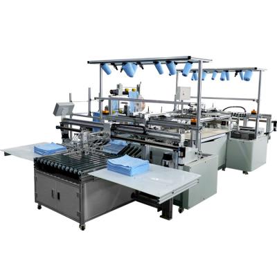 China Towel Making Automatic Labeling Machine Professional Die Cut Machine For Cotton Knitted Material Ultrafine Fiber Cloth Throw for sale