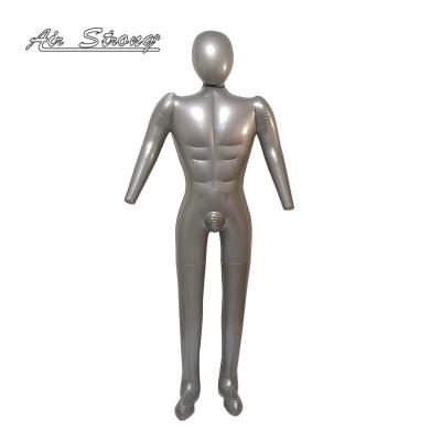 China PVC Inflatable Mannequin Model Full Size With Inflatable Male Head And Full Arm Plastic Body Mannequin #1028 for sale