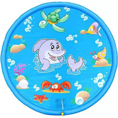 China PVC 68 Inch Summer Kids Pet Play Water Spray Pad Splash Pad Swimming Pad for sale