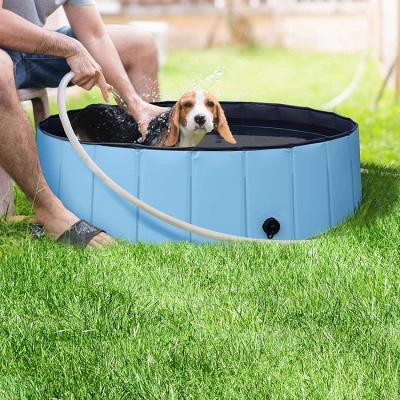 China Collapsible Collapsible Round or Square Dog Pet Bathing Pool, Durable Portable Tub, Wash Swimming Bath for sale