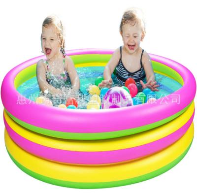 China New Three-Ring PVC Inflatable Children's Lawn Ocean Ball Wave Pool Outdoor Inflatable Pool Qfl for sale