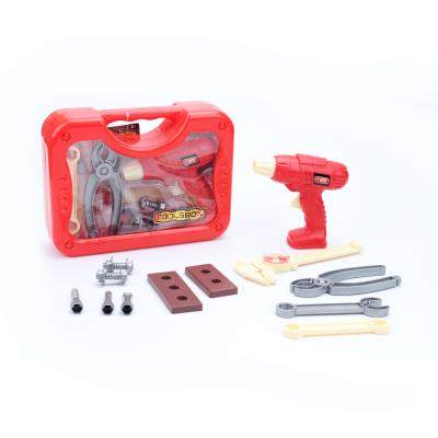 China MODEL TOY Amazon hot selling simulation tool kit smart diy plastic dril set home tool kit set toys for kids play for sale