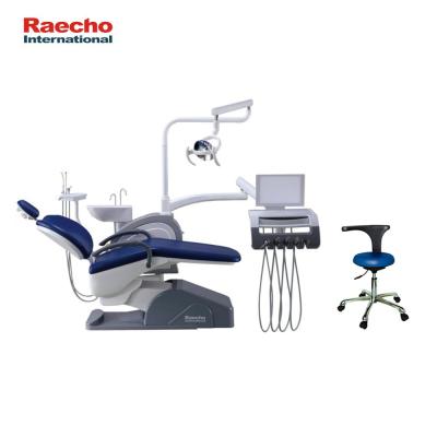 China dental hospital & dental clinic complete dental unit integral chairs full set electric dental chair with LED operation lamp for sale