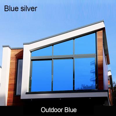 China PET Material Building Decorative Film Dark Blue Silver Color Middle Heat Insulation Anti-explosion Window Film for sale