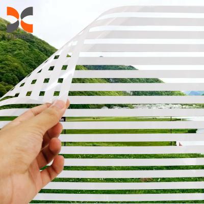 China White stripe self-adhesive decorative film PET membrane foil for glass windows for sale