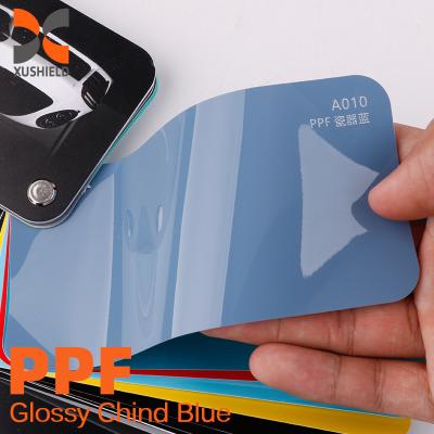 Cina XUSHIELD Gloss Chind Blu Prezzo di Fabbrica Alto Gloss Autoguarigione Anti-giallorizzazione TPU Color PPF Film in vendita