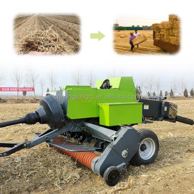 China Corn Silage Baler Tractor Drive Mini Corn Wheat Straw Square Hay Baler Machine for sale