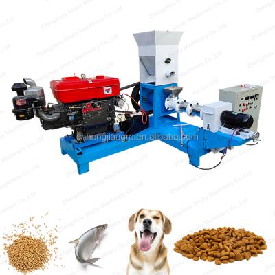 China Make Animal Feed Diesel Engine Fish Feed Pellet Machine Floating Fish Food Making Machinery for sale