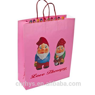 China Wholesale Recyclable Christmas Gift Paper Bag Manufacturer , Printed Holiday Gift Wrapping Paper Bag for sale