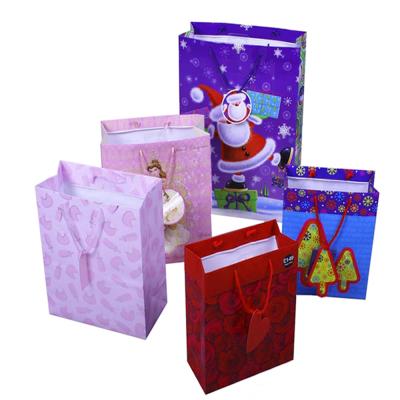 China Customized Printed Shock Resistance Christmas Gift Bag, Christmas Paper Bag, Gift Bag for sale