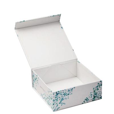 China Printed Handmade Paper Cosmetic Gift Box Folded , Cosmetic Packaging Paper Box for sale