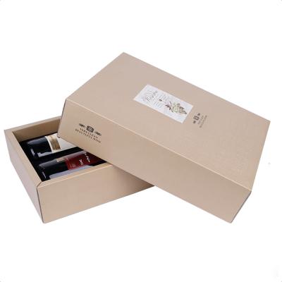 China Recycled Materials Wholesale Recyclable Eco Friendly Durable Packaging Wine Box , Cheap Wine Paper Box Promotion for sale