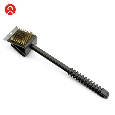 China Easily Cleaned Stainless Steel BBQ Brush BBQ Brush for Grill BBQ Cleaning Brush and Scraper for sale