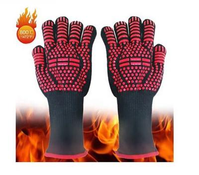 China Oven Hot Grilling Easily Cleaned BBQ Heat Resistant Gloves for sale