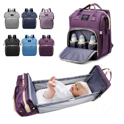 China With USB Baby Diaper Bag Backpack Diaper Backpack With Crib Baby Diaper Bags Backpack For Mothers for sale