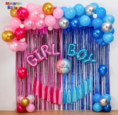 China Boy Or Girl Eco-friendly Gender Reveal Party Decoration Set Balloons Arch Garland Kit For Party Photo Backdrop Shower Birthday Y030 for sale