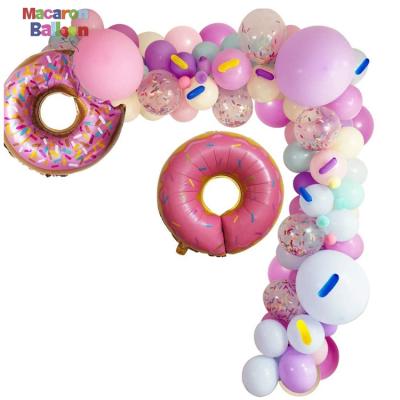 China Pastel Garland Arch Set Party Valentines Day Decoration Y799 Eco-friendly Donut Balloon Balloons Birthday for sale