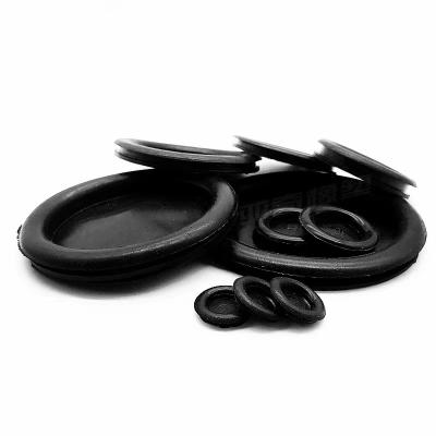 China Black Rubber Closed Rubber Hole Cable Blind Blanking Grommets for sale