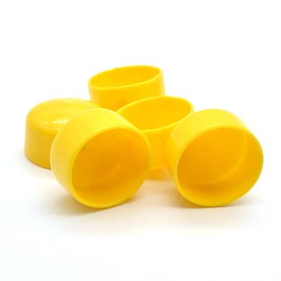 China Flexiable 50 PCS Yellow Flexible Soft PVC Threaded Rubber Female Cap With ROHS REACH Certificate for sale