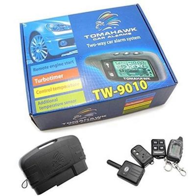 China Car alarm with classic car alarm Tomahawk TW9010 dc 12 start motor car alarm tamarack car alarm easy remote smart car alarm system for sale