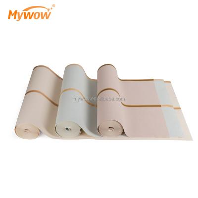 China Waterproof +Pretty Newest High Quality +Hardcover Modern 3D Designs Suede Moistureproof Wallpaper for sale