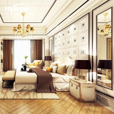 China Hot Sale Modern Design Waterproof Luxury Leather Wall Panel For Home Decoration 3D Wall Panel for sale