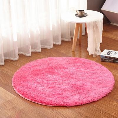 China Shaggy Home Fluffy Touch Plain Washable Luxurious Silk Color Fur Blanket Round #H5-107 Silk Blanket For Bedroom for sale