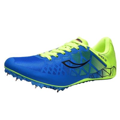 China High Sales Rubber Material Mesh Print Tpu Men Spike Upper Athletic Shoes for sale