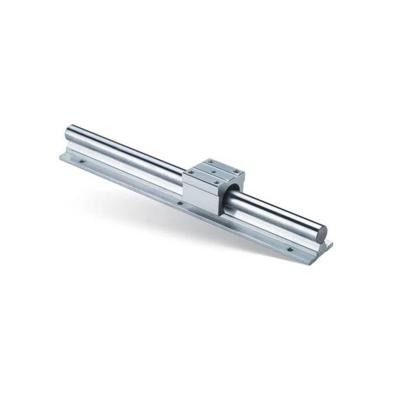 China Smooth Motion Aluminum Round Linear Guide Rail With Linear Bearing Block for sale