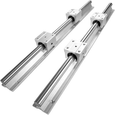 China Smooth Motion CNC Aluminum Round Linear Guide Rail SBR12 and Linear Slide Block SBR12UU SBR12LUU for sale