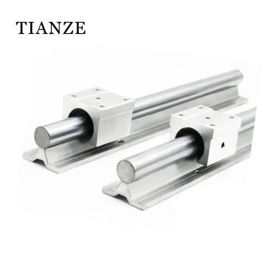 China Smooth Motion Aluminum Round Linear Guide Rail With Linear Bearing Block for sale