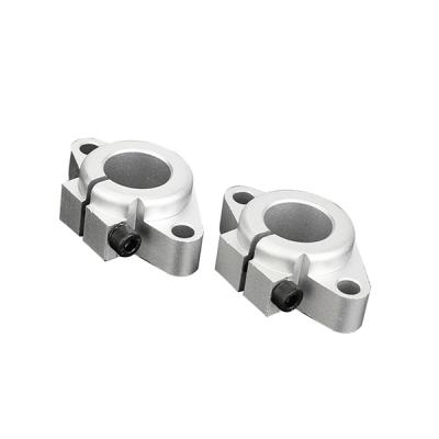 China Clamp Type Open Bearing Long Life Shaft Guide Shaft Bracket Linear Optical Seat Clamp Sleeve for sale