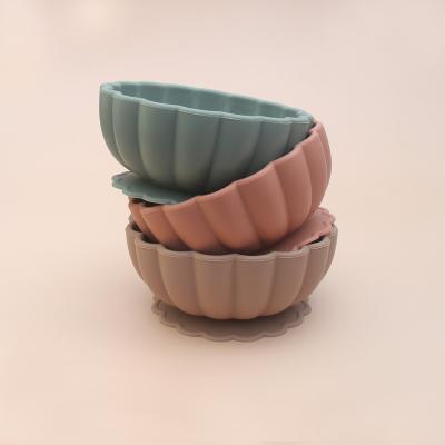 China Children's New Arrival Silicone Baby Bowl With Suction BPA Free for sale