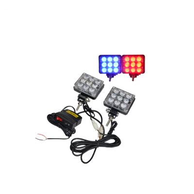 China Red Blue Telescopic Waterproof Pole Mount Aluminum PC Base And Lens Led Strobe Police Motorcycle Light for sale