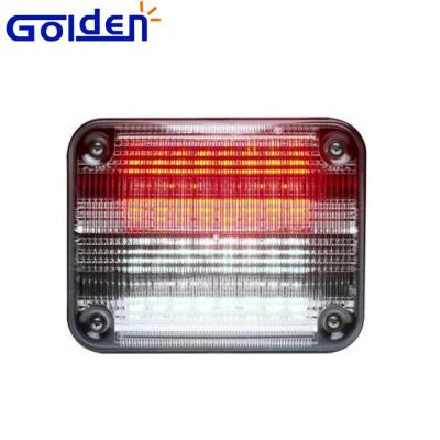 China ABS Base And PC Lens Red White Square Perimeter Led Strobe Ambulance Flashing Light for sale