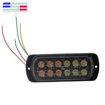 China Ultra Thin Strobe Lighthead Emergency 12 LED Strobe Warning Lights for sale