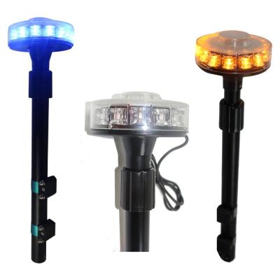 China PC+ABS Post Mount Motorcycle Equipment Hot Blue Amber Tail Strobe Led Light for sale