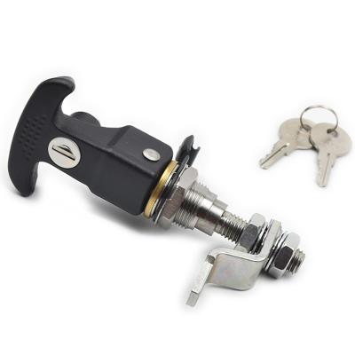 China With Handle Folding Latch Machinery Cam Lock Cylinder Panel Lock N2-T Type Black Zinc Alloy for sale